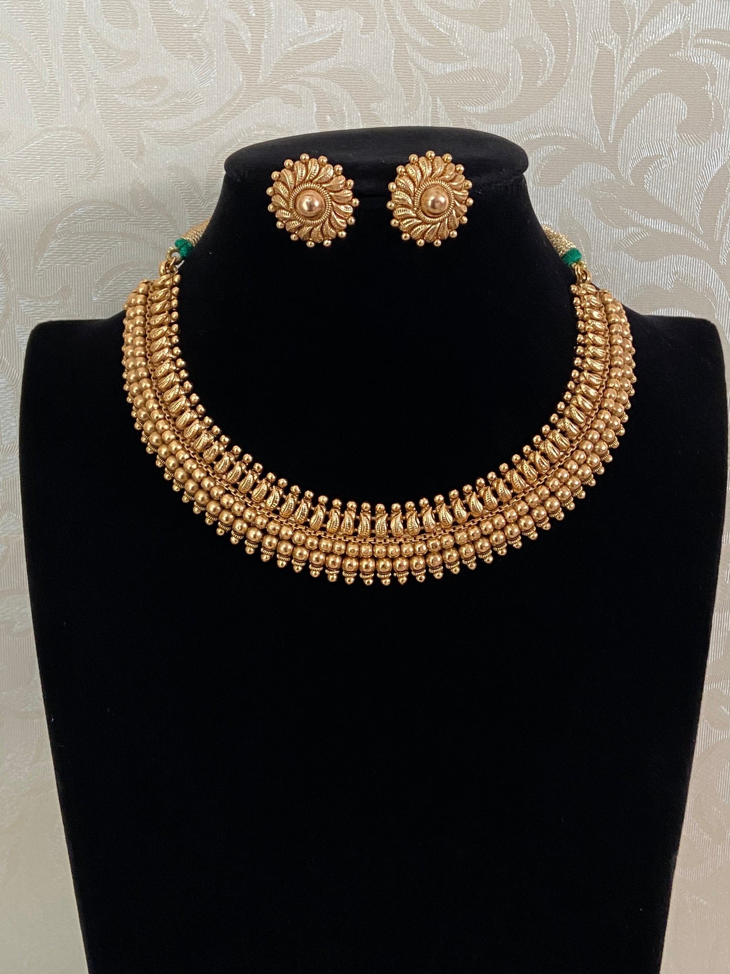Antique Necklace With Studs | Indian traditional Jewelry