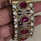 Victorian Kundan Polki & Ruby Stone Bangle