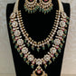 Kundan Moissanite Necklace With Earrings | Bridal jewelry In USA