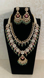 Kundan Moissanite Necklace With Earrings | Bridal jewelry In USA