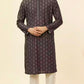 Charcoal Black Imperial Printed Kurta Set