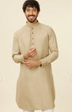 Beige Buta Patterned Kurta Only