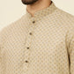 Beige Buta Patterned Kurta Only