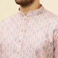 Rose Pink Jhallar Print Kurta Set