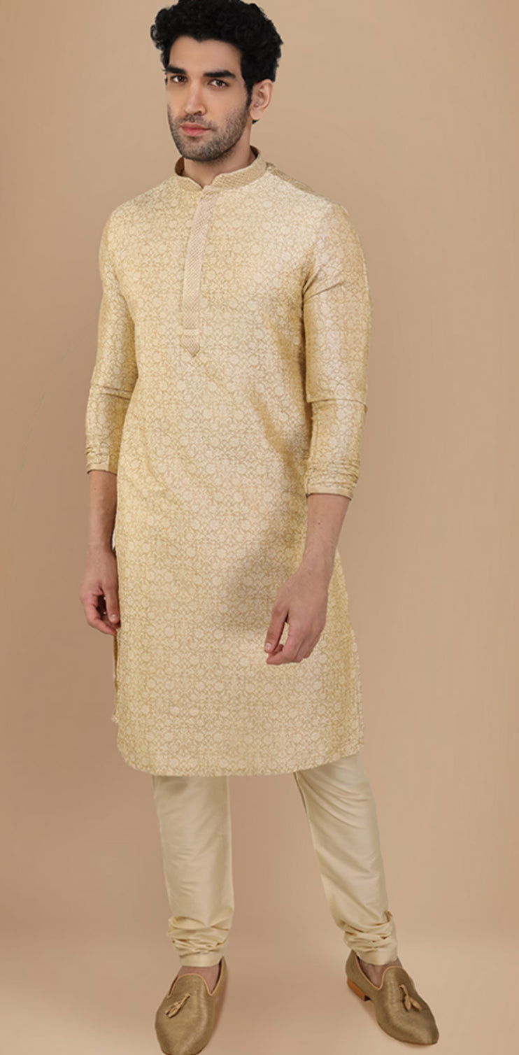 Cream Kurta Set