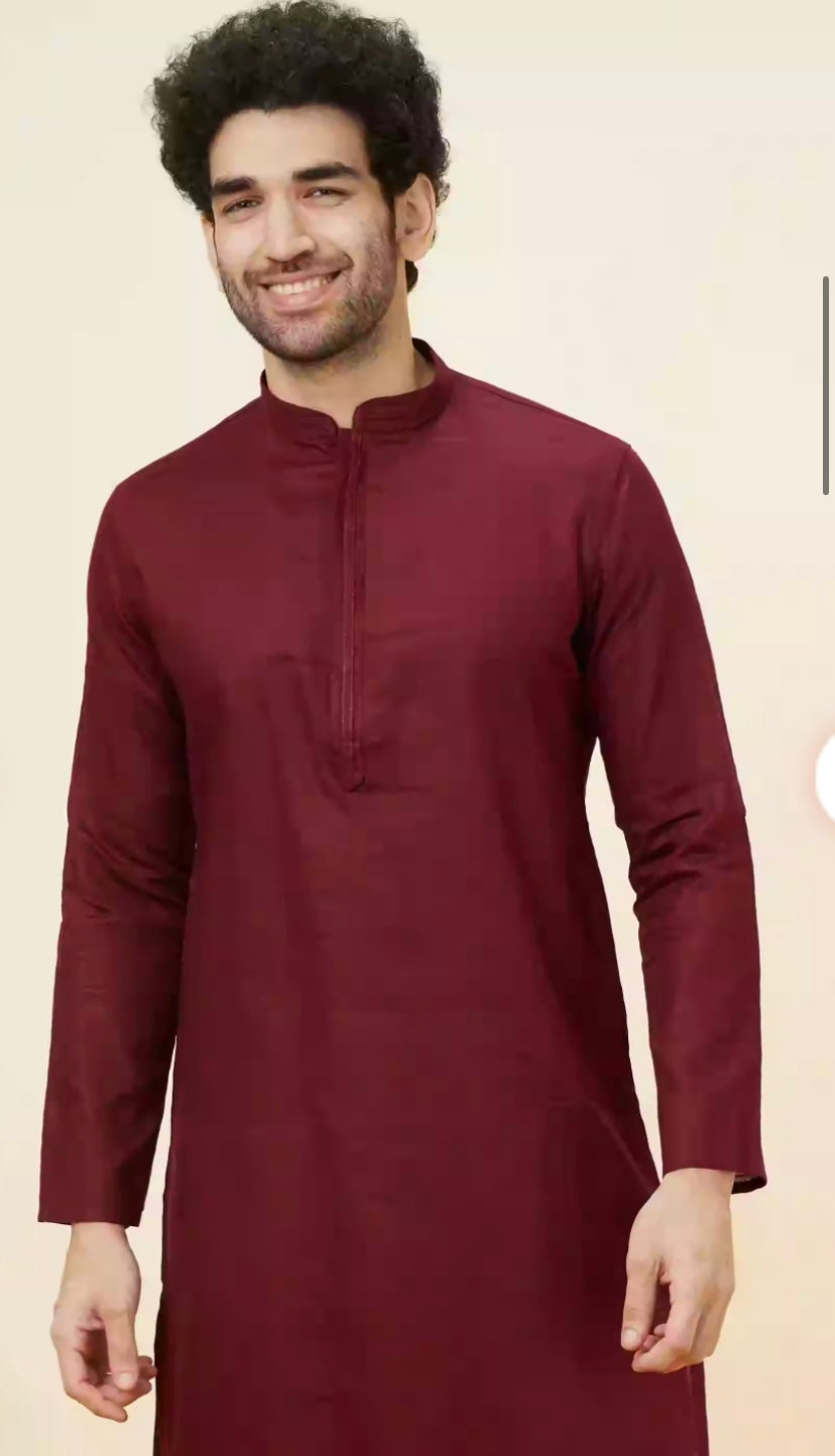 Maroon Classic Kurta Set