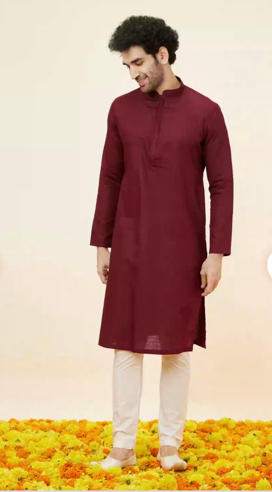 Maroon Classic Kurta Set