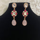 Moissanite Kundan Earrings | Fusion earrings