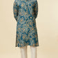 Teal Blue kalamkari Patterned Kurta