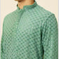 Pastel Lite Mid Green Chikankari Patterned Kurta Set