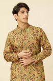 Mustard Floral Printed Kurta Set