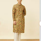 Mustard Floral Printed Kurta Set