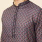 Dark Blue Floral String Printed Kurta