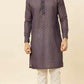 Dark Blue Floral String Printed Kurta