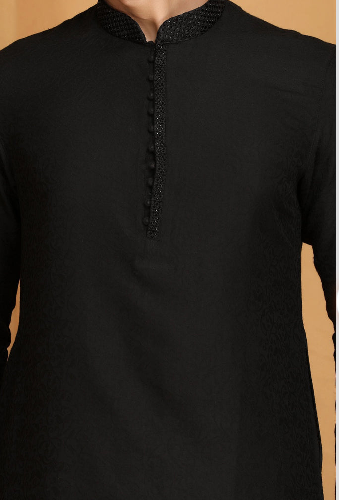 Classic Black Kurta Pajama Set