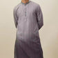 Cloud Grey Moroccan Print Kurta