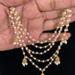 5 Line Pearl Champaswaralu | Hair accessories | indian Ear Chains