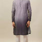 Cloud Grey Moroccan Print Kurta