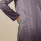 Cloud Grey Moroccan Print Kurta