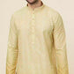 Mehandi Green Trellis Patterned Ombre Dyed Kurta