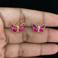 Jadau Kundan Butterfly Studs Earrings