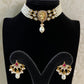 Antique Lion & Kundan Pendant Pearl Choker Set | Indian Necklace