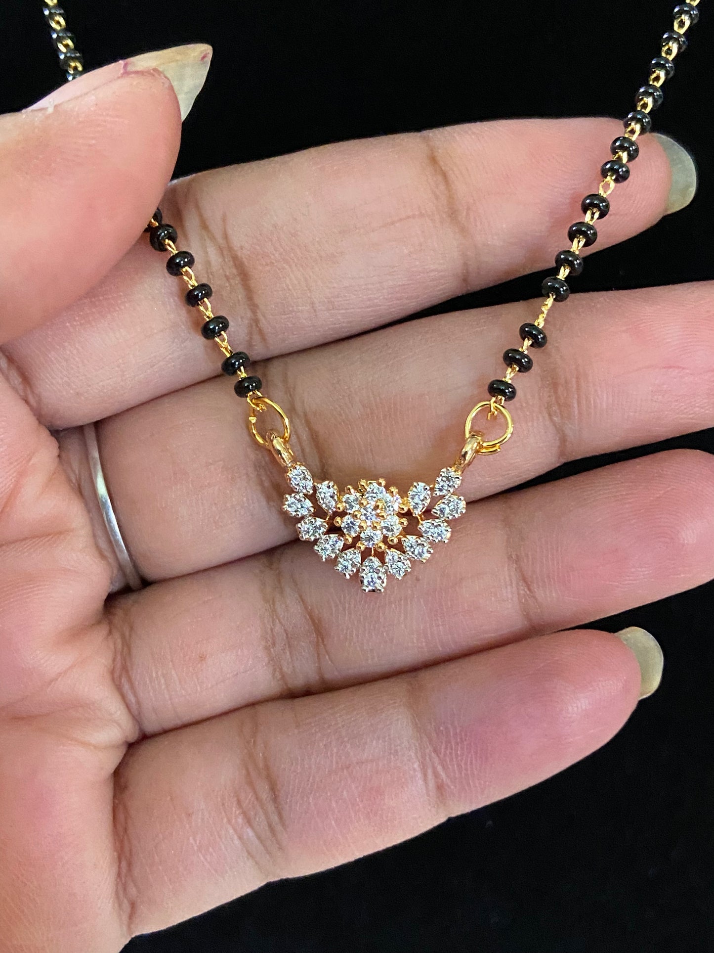 AD Traditional Mangalasutra | Simple Blackbeads