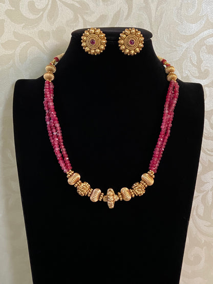 Antique Beads Necklaces With Earrings