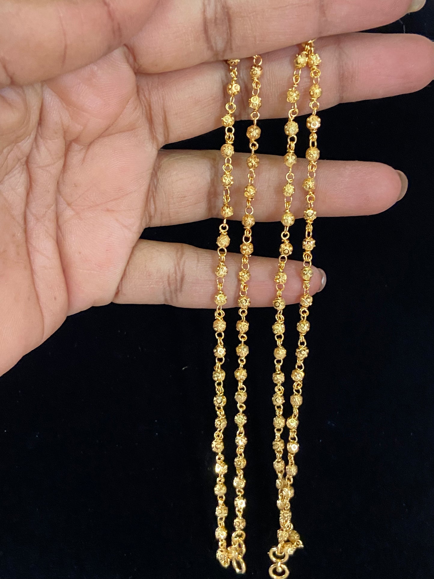 Gold Balls Ear Chains | Champaswaralu | Hair accessories