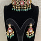 Moissanite & Jadau Fusion Choker With Earrings | Indian Jewelry In USA