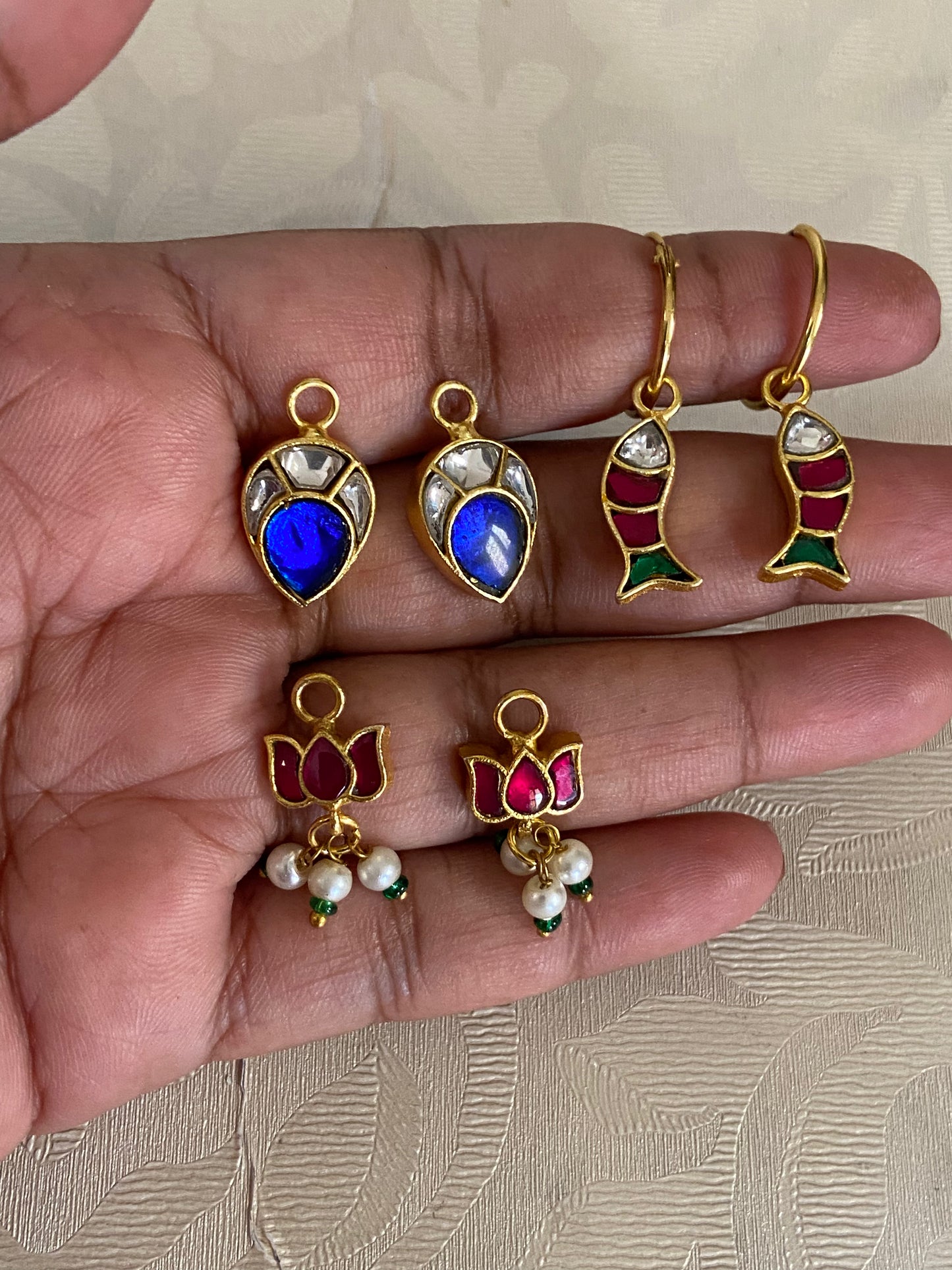 3 In 1 Jadau Changeble Bali Earrings | Indian Traditional Earrings