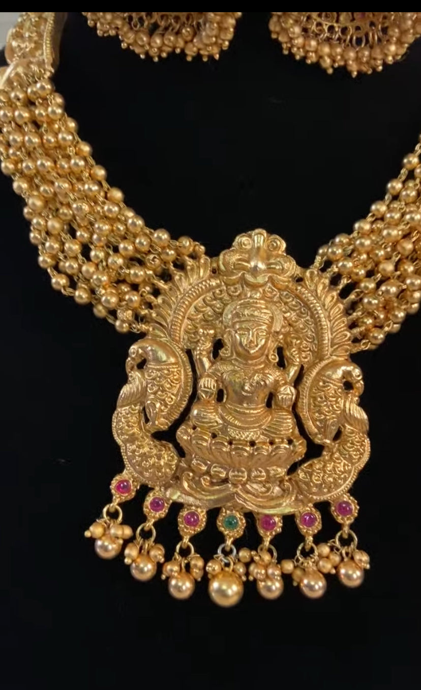 Lakshmi Pendent Temple Necklace