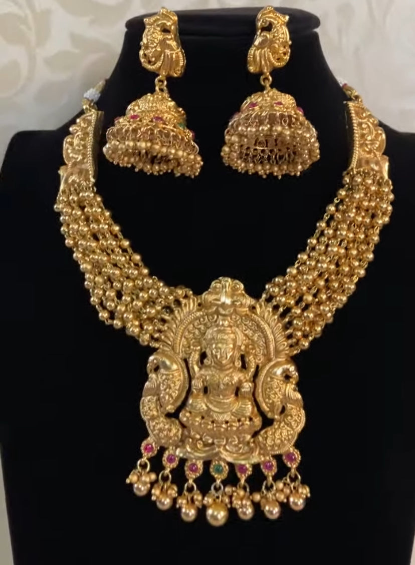 Lakshmi Pendent Temple Necklace