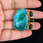 Agate Druzy Blue Adjustable Ring