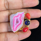 Pink Purpul  Druzy Agate Adjustable Ring