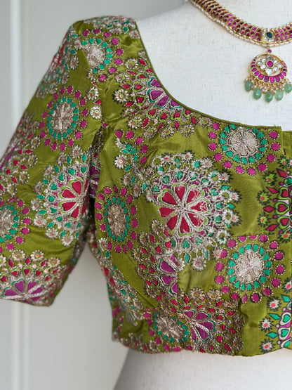 Printed Embroidery Blouse | Saree readymade blouses in USA