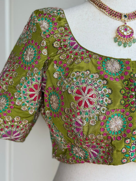 Printed Embroidery Blouse | Saree readymade blouses in USA