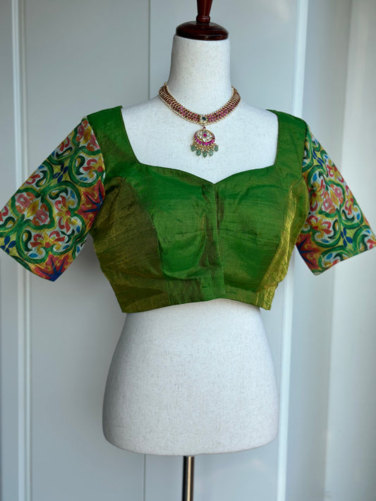 Tissue Raw Silk Blouse | Saree readymade blouses in USA