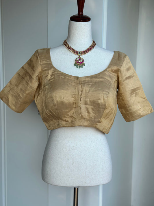 Golden Tissue Blouse | Boutique blouses