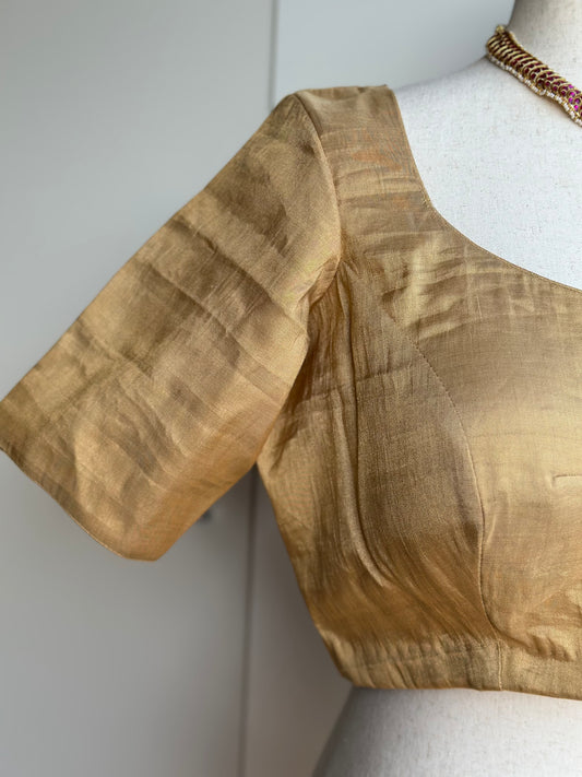 Golden Tissue Blouse | Boutique blouses
