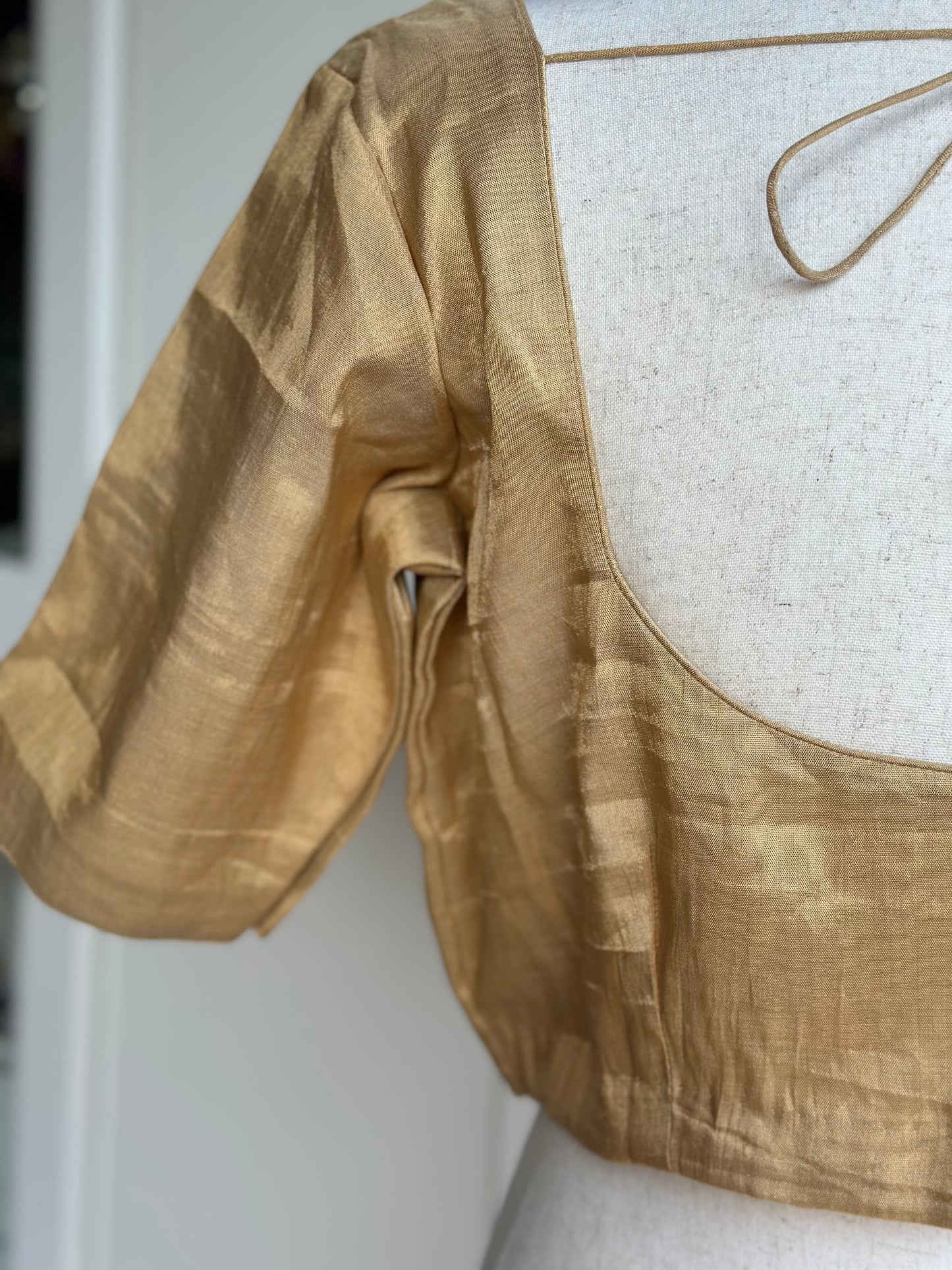 Golden Tissue Blouse | Boutique blouses