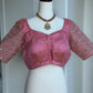 Baby Pink tissue Raw Silk Blouse | Saree blouses in USA | Boutique blouses