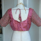 Baby Pink tissue Raw Silk Blouse | Saree blouses in USA | Boutique blouses