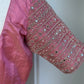 Baby Pink tissue Raw Silk Blouse | Saree blouses in USA | Boutique blouses