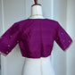 Magenta  Rawsilk Embroidery  Blouse | Readymade Embroidery Blouses in USA