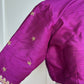 Magenta  Rawsilk Embroidery  Blouse | Readymade Embroidery Blouses in USA