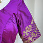 Purple Embroidery Pure Silk Blouse | Readymade embroidery blouses in USA | Bridal blouses in USA