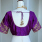 Purple Embroidery Pure Silk Blouse | Readymade embroidery blouses in USA | Bridal blouses in USA