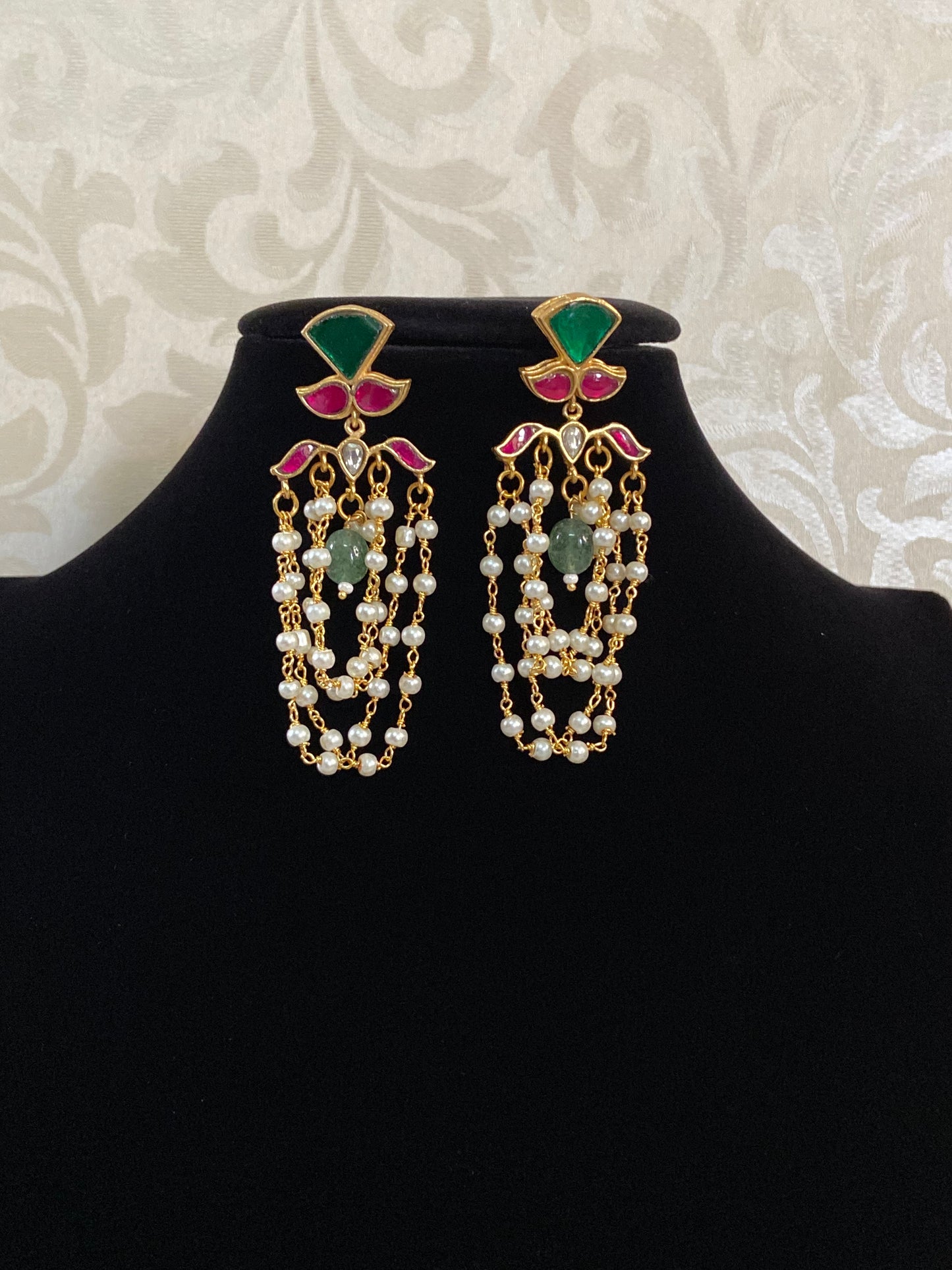 Jadau Kundan Earrings | Light weight earrings