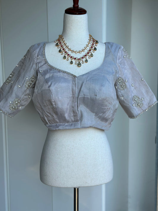 Tissue Embroidery Blouse | Readymade embroidery blouses in USA